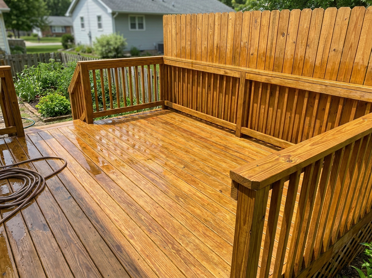 Deck and fence cleaning after